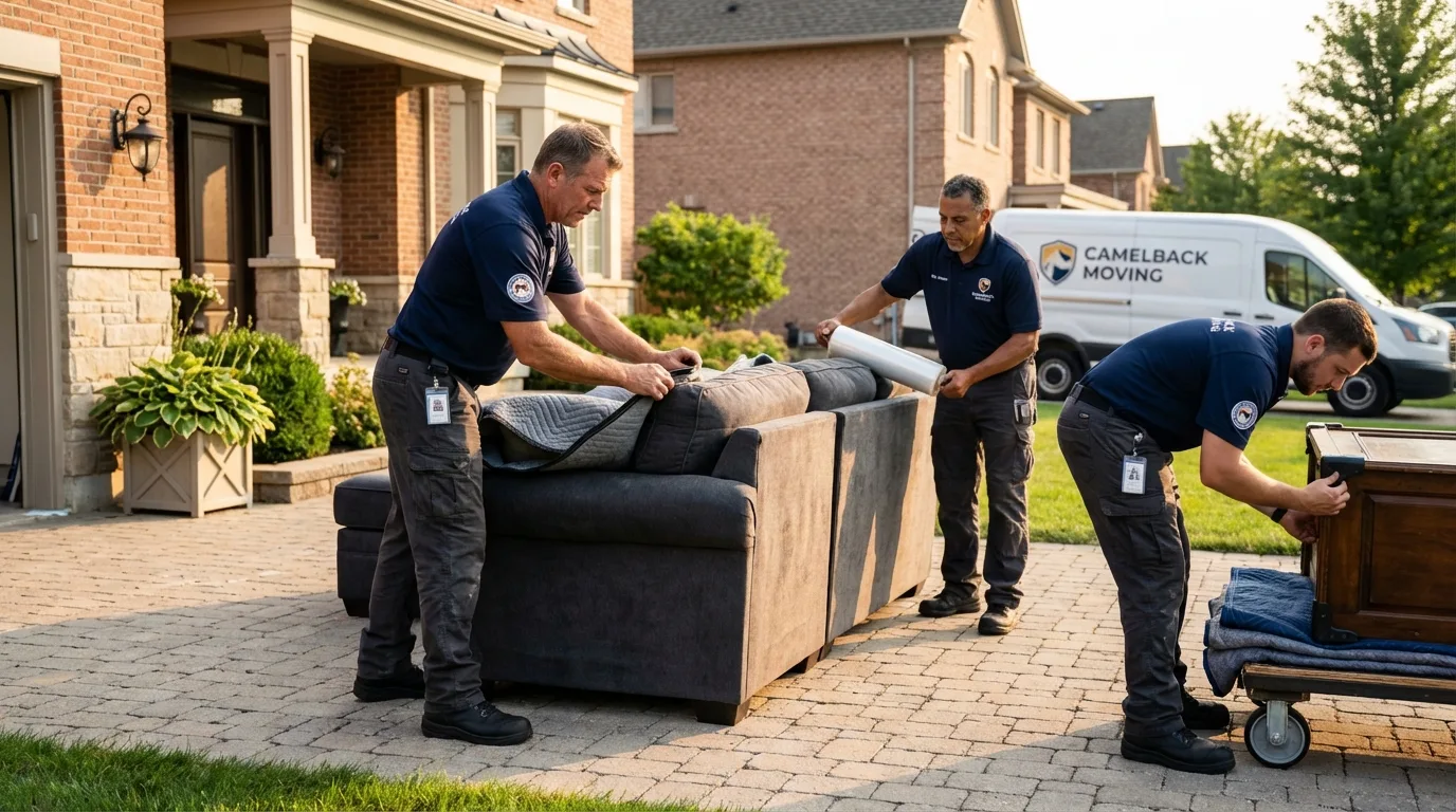 Large estate moving crew wrapping furniture in Lake Butler, FL